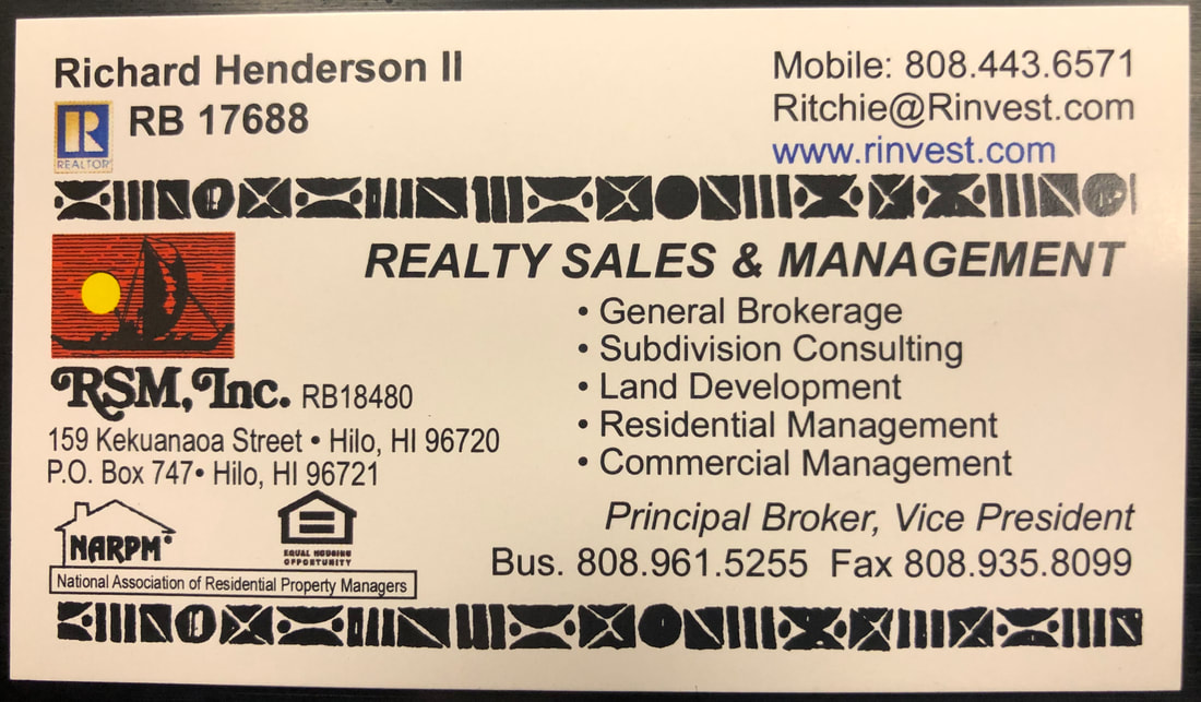 Business card for Designated Realtor, Richard 
